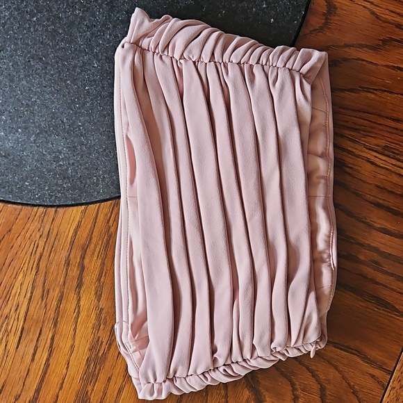 Zara Blush Pink Draped Cropped Bustier Top Size XS - Picture 3 of 12